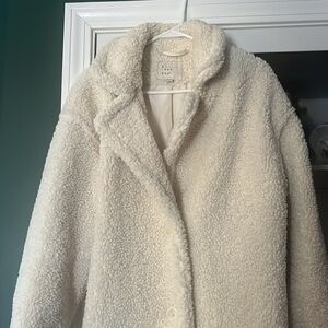 Women's Cream Teddy Coat